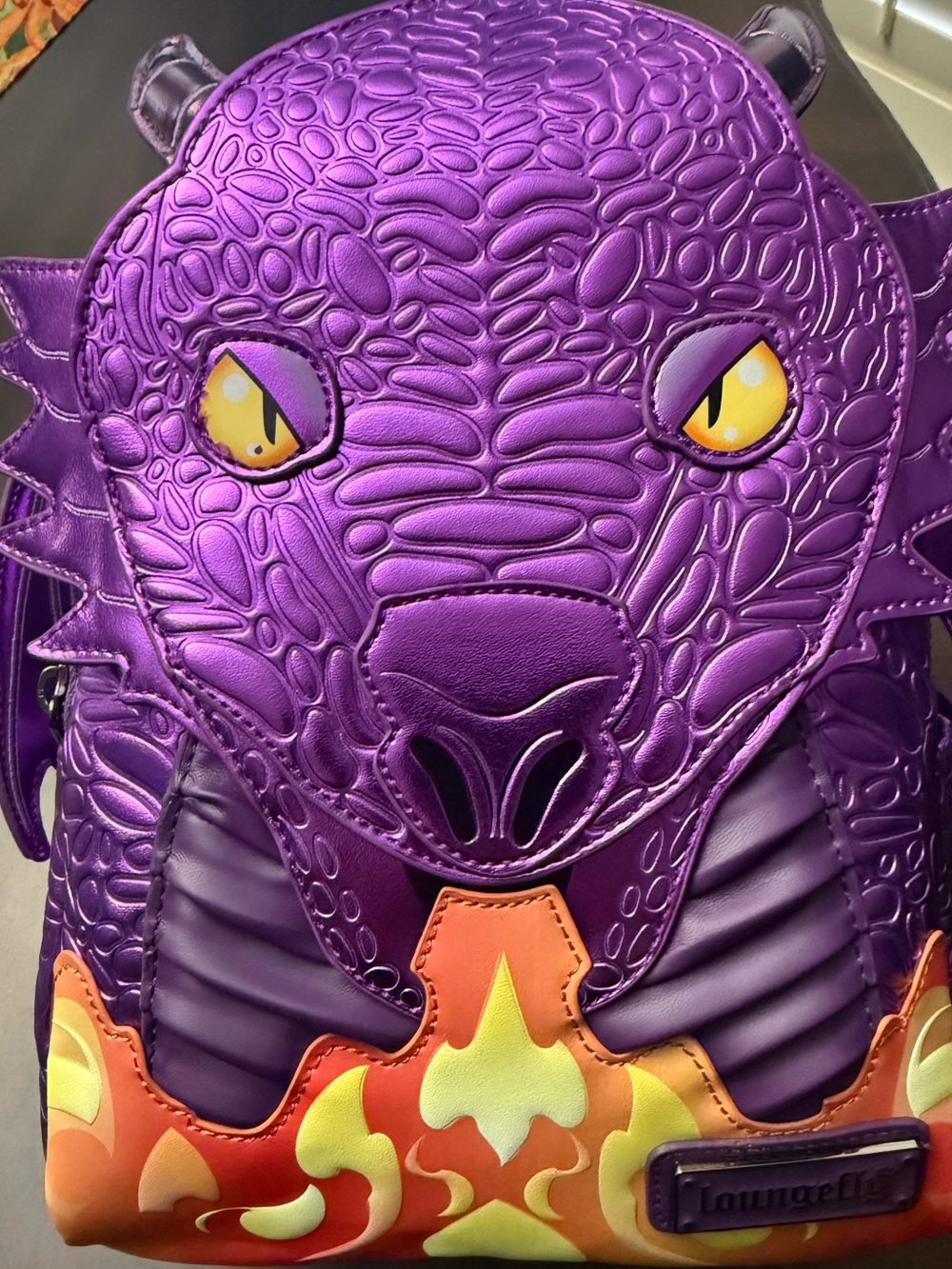 Loungefly Purple Dragon Mini Backpack (Books-A-Million Exclusive) New With Tags - Picture 7 of 7